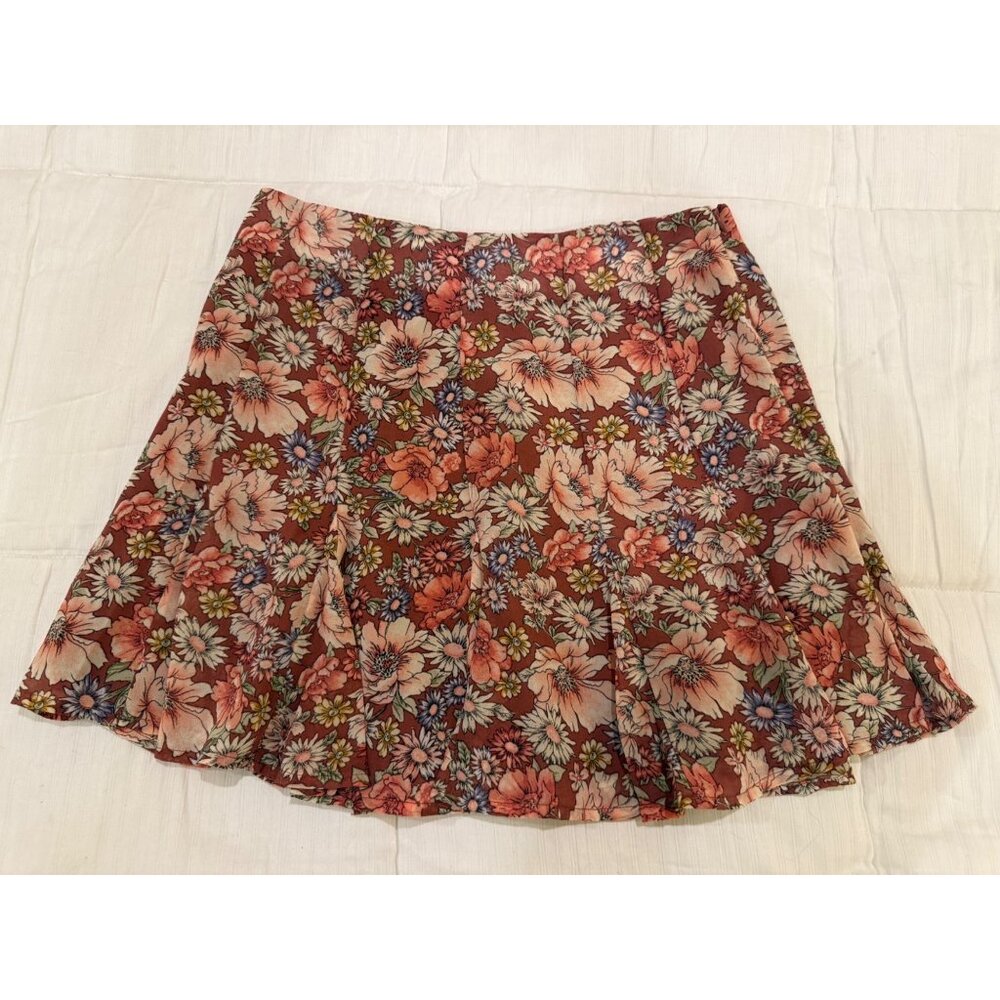 Floral A-Line Mini Skirt By Forever 21 S